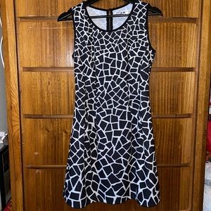 Desigual black and white skater-style dress